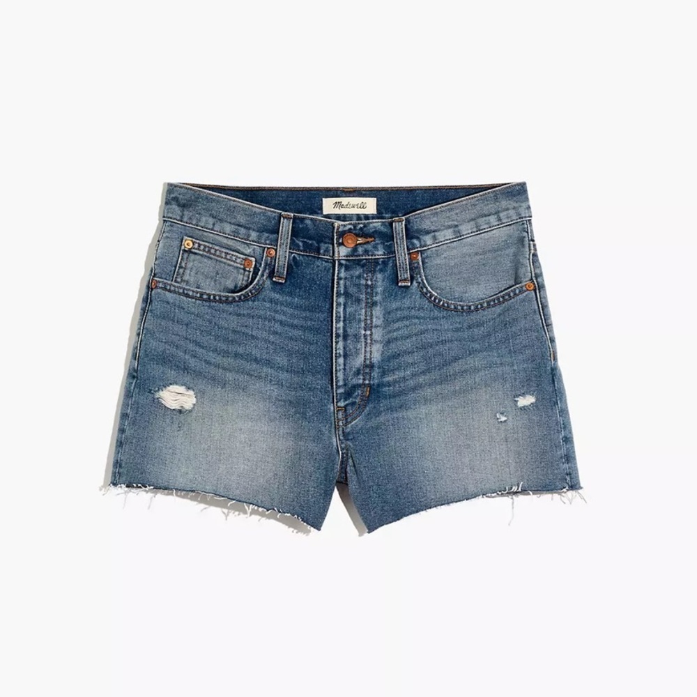 Madewell The Dadjean Short in Castlewood‎ Wash: Distressed Edition